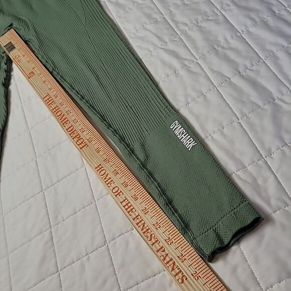 Gymshark Seafoam green ribbed leggings A0016 - Picture 3 of 6